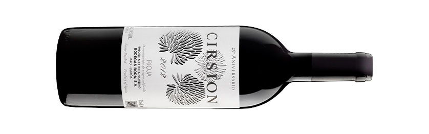 Cirsion 2017 Rotwein Rioja liegende Flasche