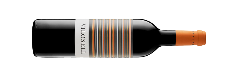 Vilosell 2017 Rotwein Costers del Segre liegende Flasche