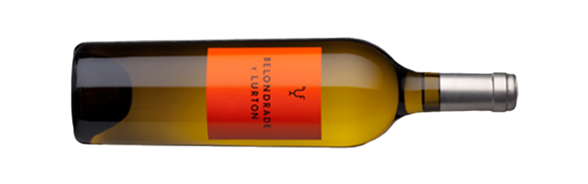 Belondrade y Lurton 2019 Weißwein Rueda liegende Flasche