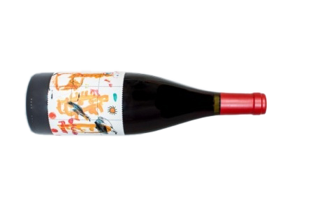 Gallinas y Focas 2016 Rotwein Mallorca liegende Flasche