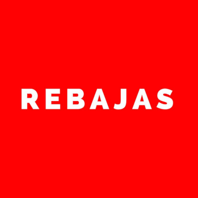 Rotes Schild Rebajas - Schlussverkauf