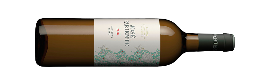 José Pariente Sauvignon Blanc 2019 Weißwein Rueda liegende Flasche