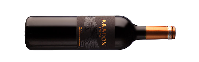 Aradon Reserva 2013 Rotwein Rioja liegende Flasche