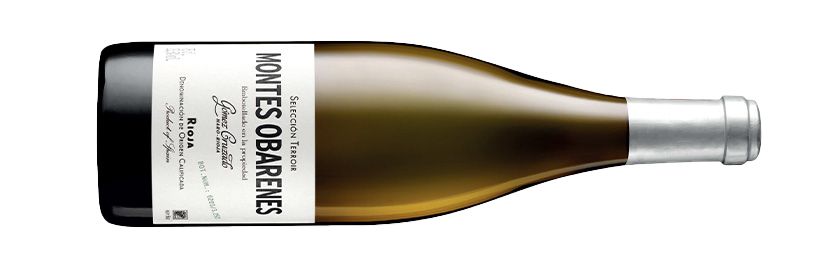 Gomez Cruzado Montes Obarenes 2015 Weißwein Rioja liegende Flasche