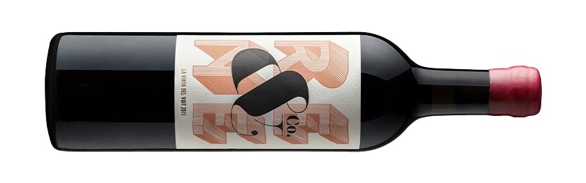 8 - La Vinya del Vuit 2011 Rotwein Priorat liegende Flasche